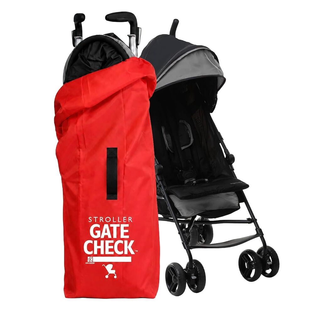Gate Check Bag for Umbrella Stroller Travel Carry Case Red Drawstring